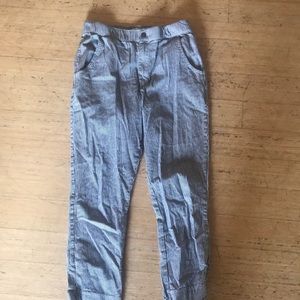 striped button pants